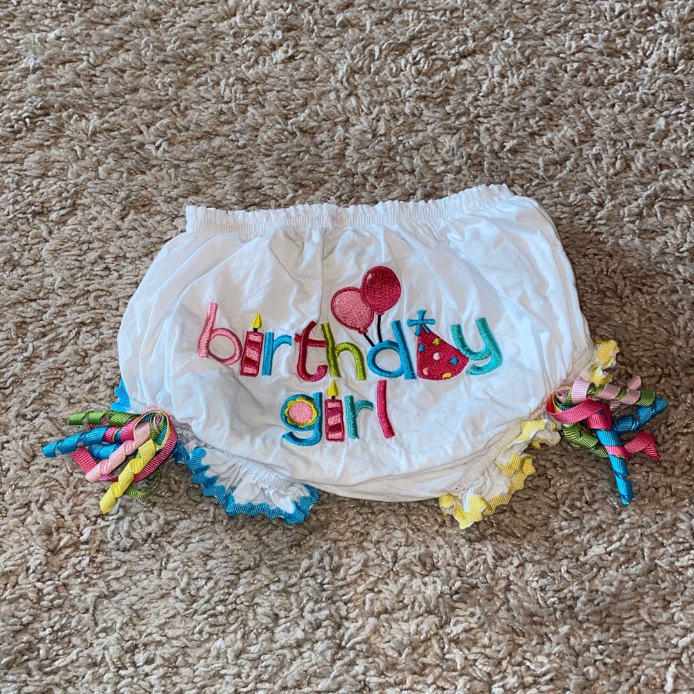 Mudpie Birthday Girl Bloomers Size 12-18 months